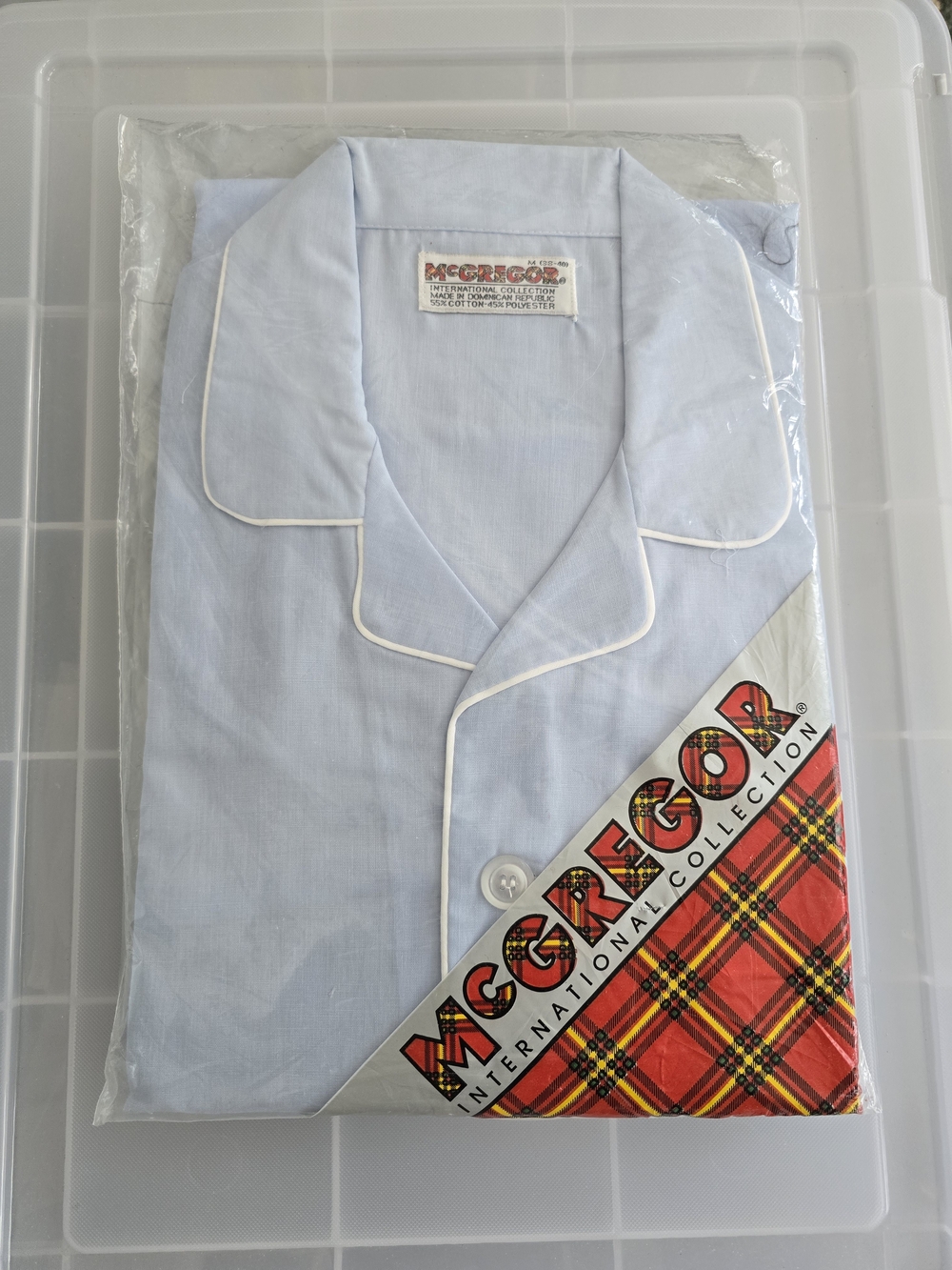 Vintage McGregor Broadcloth Pajamas - Blue Size Medium - Still in Packaging